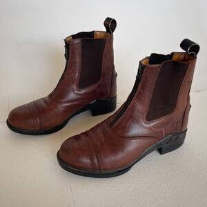 ARIAT Women's Heritage Zip Paddock Boots Brown Riding Leather / Sz US 5.5
